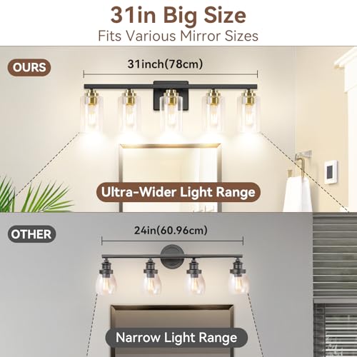 5 Light Bathroom Light Fixtures