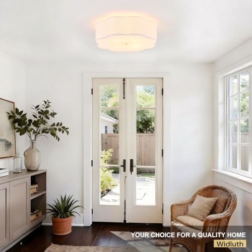 21.7" Large White Semi Flush Mount Ceiling Light