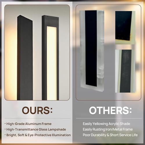 34 Inch Outdoor Wall Lights (2 Count)