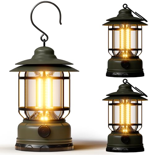 Camping Lanterns Battery Powered Rechargeable Lights (3 Count)