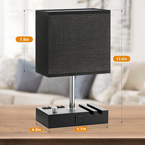 Black Bedside Table Lamps Set of 2 (2 Count)