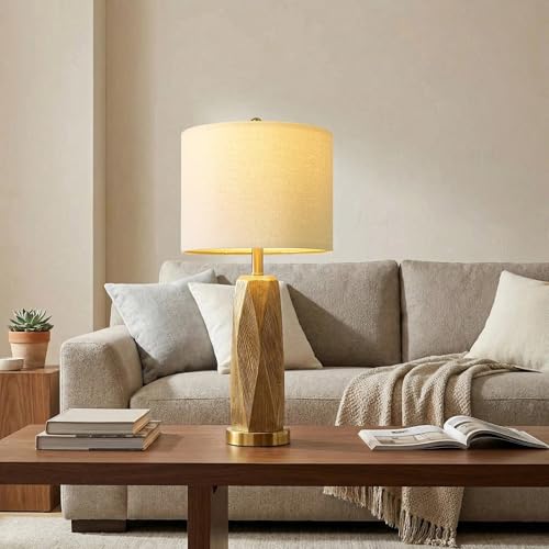 27.5" Gold Table Lamps Set of 2 with USB (2 Count)