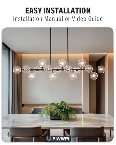 Large Linear Chandeliers for Dining Room Kitchen Island