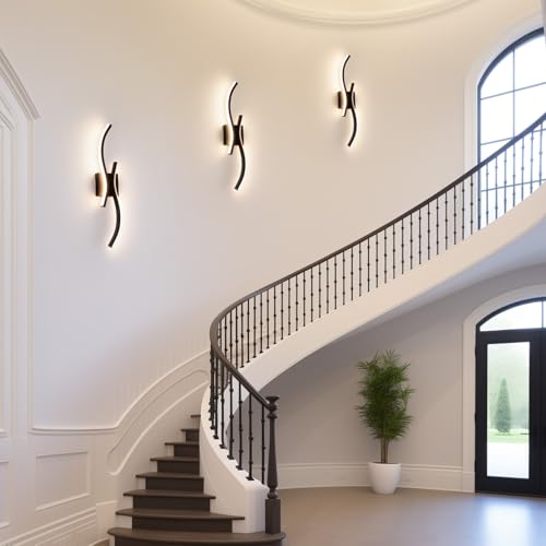 Black Modern Wall Sconce Set of 2