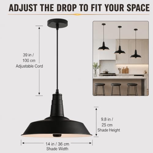3 Pack Farmhouse Pendant Lights