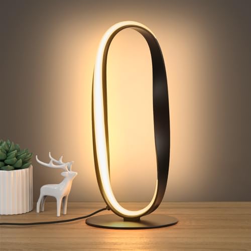 Black Circle LED Table Lamp