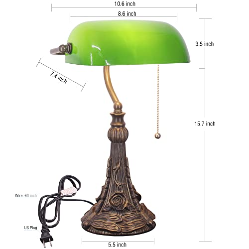 Tiffany Banker Lamp Small Stained Glass Table Lamp Tiffany Style