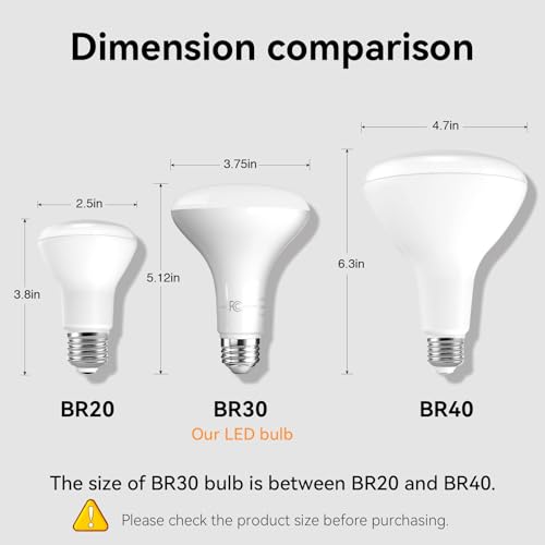 24 Pack BR30 Flood Light Bulb Indoor (24 Count)