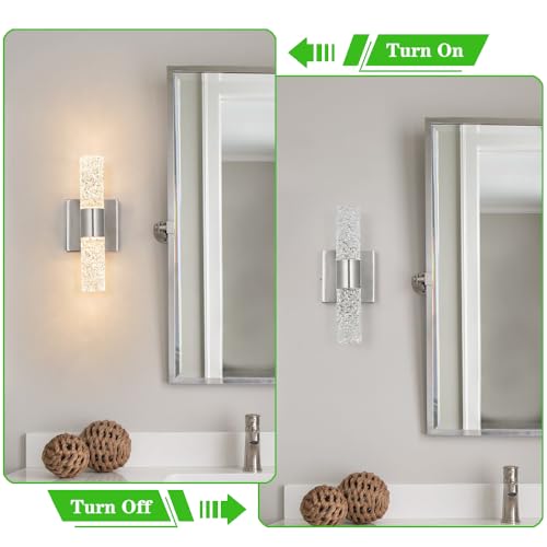 Brushed Nickel Wall Sconces Set of 2 (2 Count)