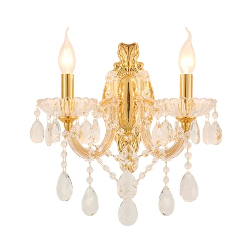 Gold Traditional Crystal Wall Sconce