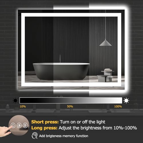 48"X36" LED Bathroom Mirror with Lights