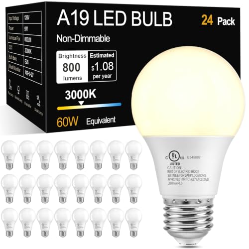 A19 LED Light Bulbs (24 Count)