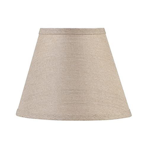 56028 Empire Uno Lamp Shade in Medium Brown Burlap Textured Fabric