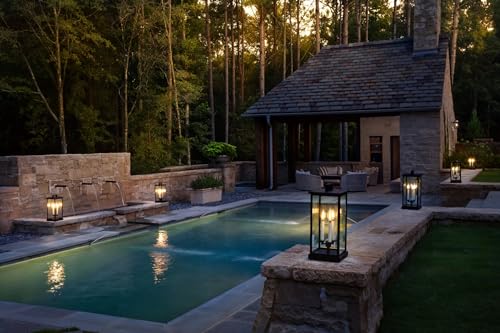 Weymouth Medium 12V Outdoor Pier Mount Rectangle Lantern