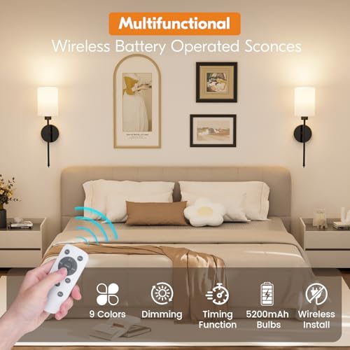 20.67 inch Battery Operated Wall Sconce Set of 2 (2 Count)