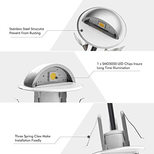 20 Pack LED Stair Lights Kit Low Voltage Waterproof IP65 Outdoor 1 (20 Count)