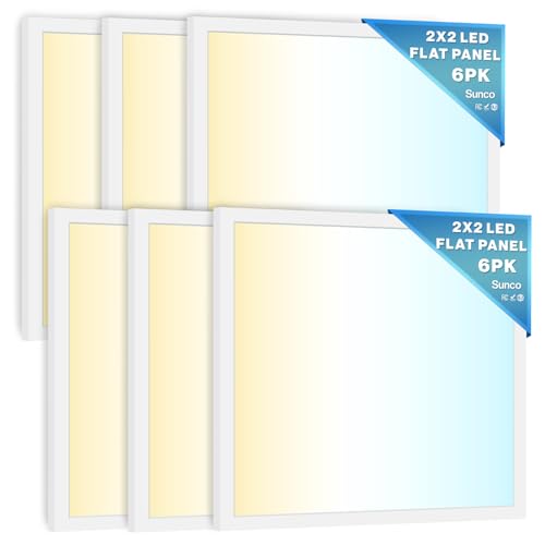 Sunco 6 Pack 2x2 LED Flat Panel Lights (6 Count)