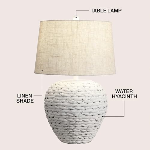 Alaro Table Lamp Woven Water Hyacinth Basket 24.5"