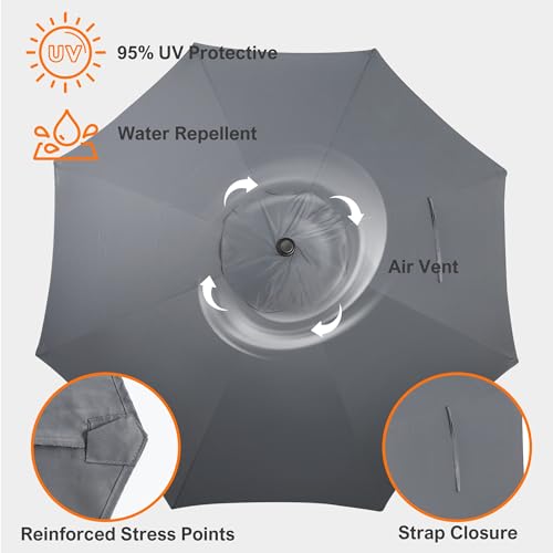9ft Patio Umbrella Replacement Canopy