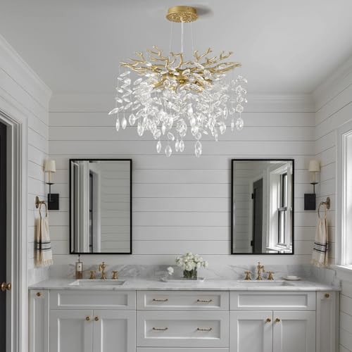 18" Gold Crystal Chandelier 6