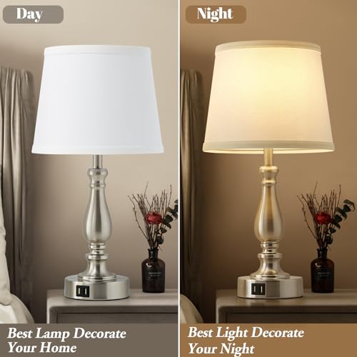 Table Lamps for Bedrooms Set of 2 (2 Count)