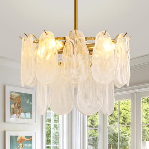 Modern Gold Cloud Glass Chandeliers (4 Count)