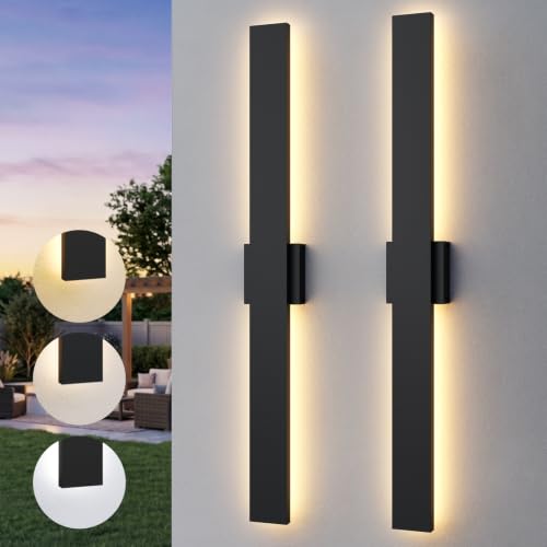 2 Pack 39.4in LED Outdoor Wall Lights Dimmable (39.4in)