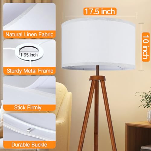 White Large Drum Lamp Shades for Floor Lamps