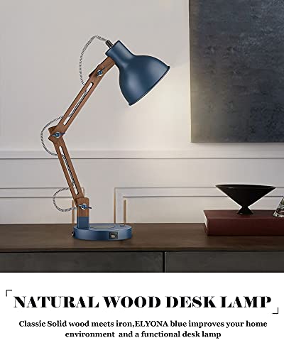 Sapele Wood Desk Lamp with Upgraded Wireless Charger