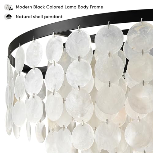 24" Coastal Capiz Shell Chandelier