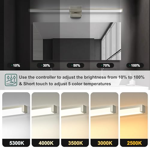 Modern Bathroom Light Fixtures Over Mirror