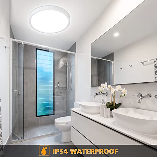 Dimmable LED Flush Mount Ceiling Light with Remote Control
