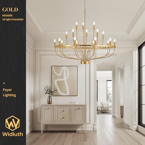 39.4" Large Gold Chandelier