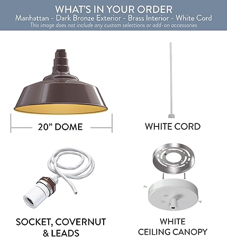 Industrial Pendant Light 20 Inch Extra Large Steel