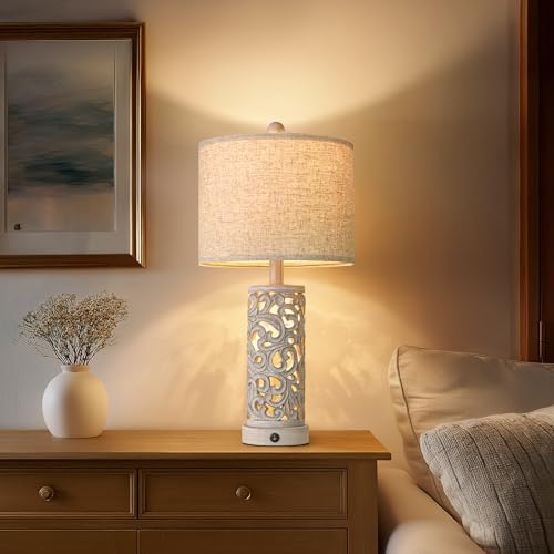 22'' Farmhouse Table Lamp for Living Room