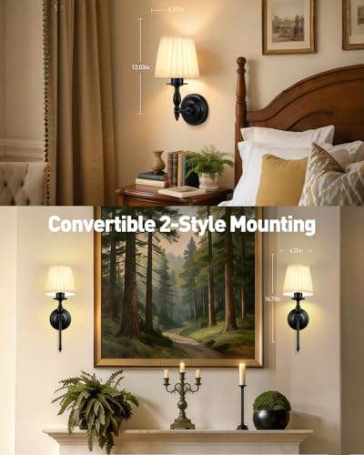 10000mAh Battery Operated Wall Sconce Set of 2 (2 Count)
