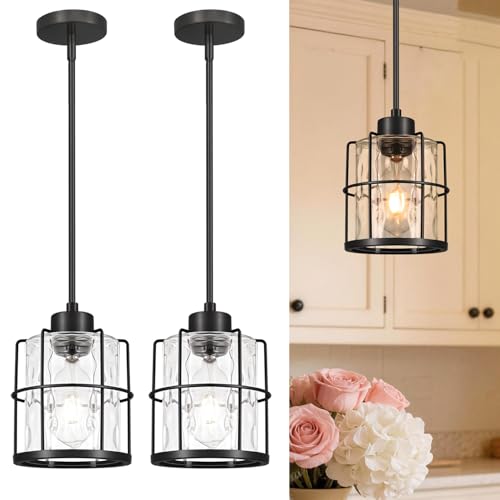 Black Pendant Lights Kitchen Island (2 Count)