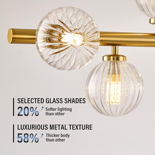 Mid Century Modern Glass Globe Sputnik Chandelier