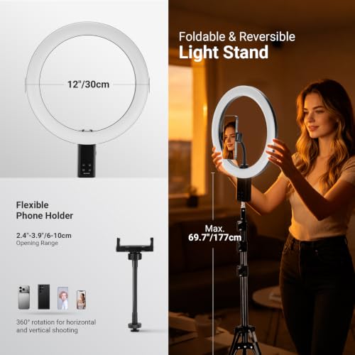 12" Selfie Ring Light with App Control