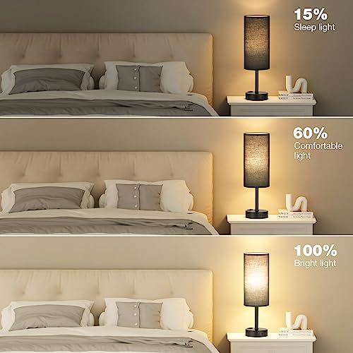 Black Bedside Lamp for Bedroom