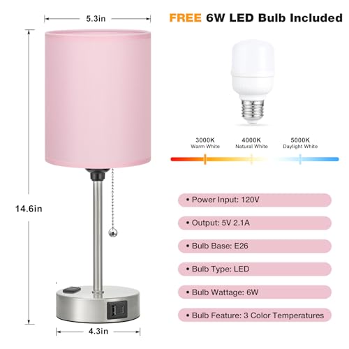 Small Bedside Table Lamp for Bedroom
