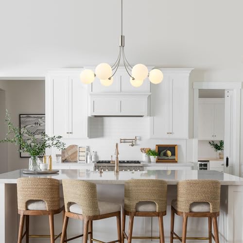 6 Light Brushed Nickel Chandelier