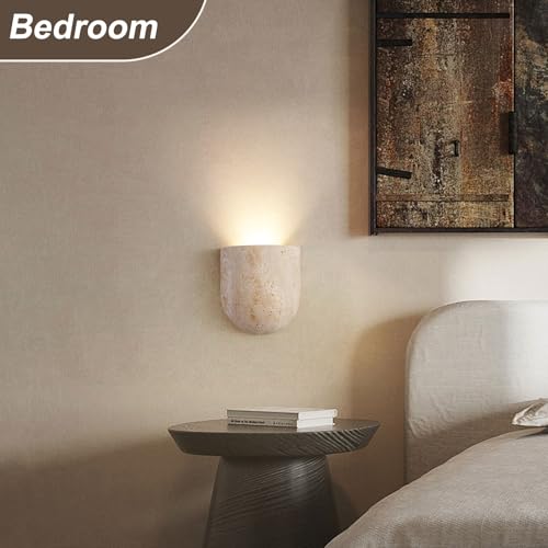 Natural Travertine Wall Sconce
