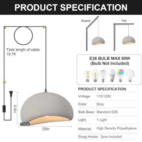 20in Plug in Chandelier