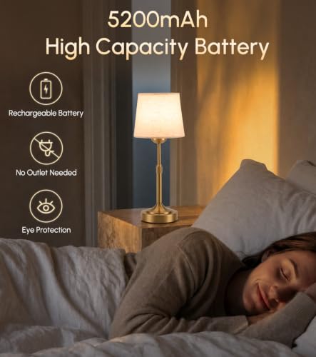 2 Pack Rechargeable Cordless Table Lamp (2 Count)