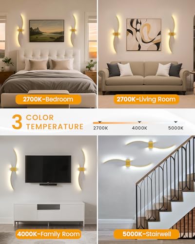 39.4 Inch Battery Operated Wall Sconce Set of 2 (2 Count)