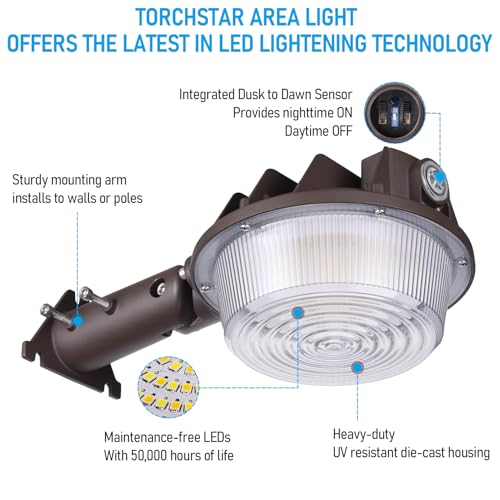 3CCT LED Barn Light Dusk to Dawn Area Lights Aluminum Bronze