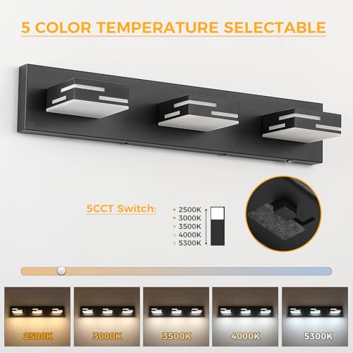 3 Light 5CCT Modern Bathroom Vanity Light Fixtures