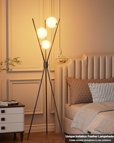 3 Globe Dimmable Tripod Floor Lamp