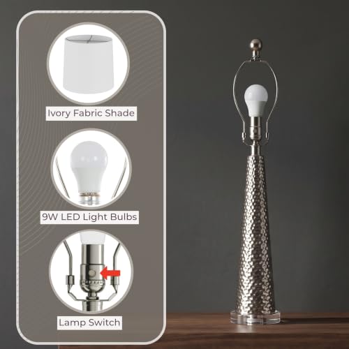 Table Lamps Silver (2 Count)